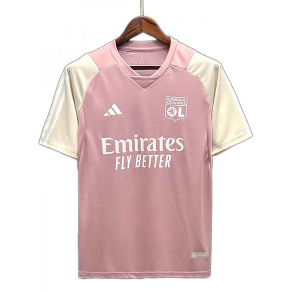 Olympique Lyon maglia edizione speciale rosa divisa da calcio abbigliamento sportivo da uomo kit da calcio top camicia sportiva 2023-2024